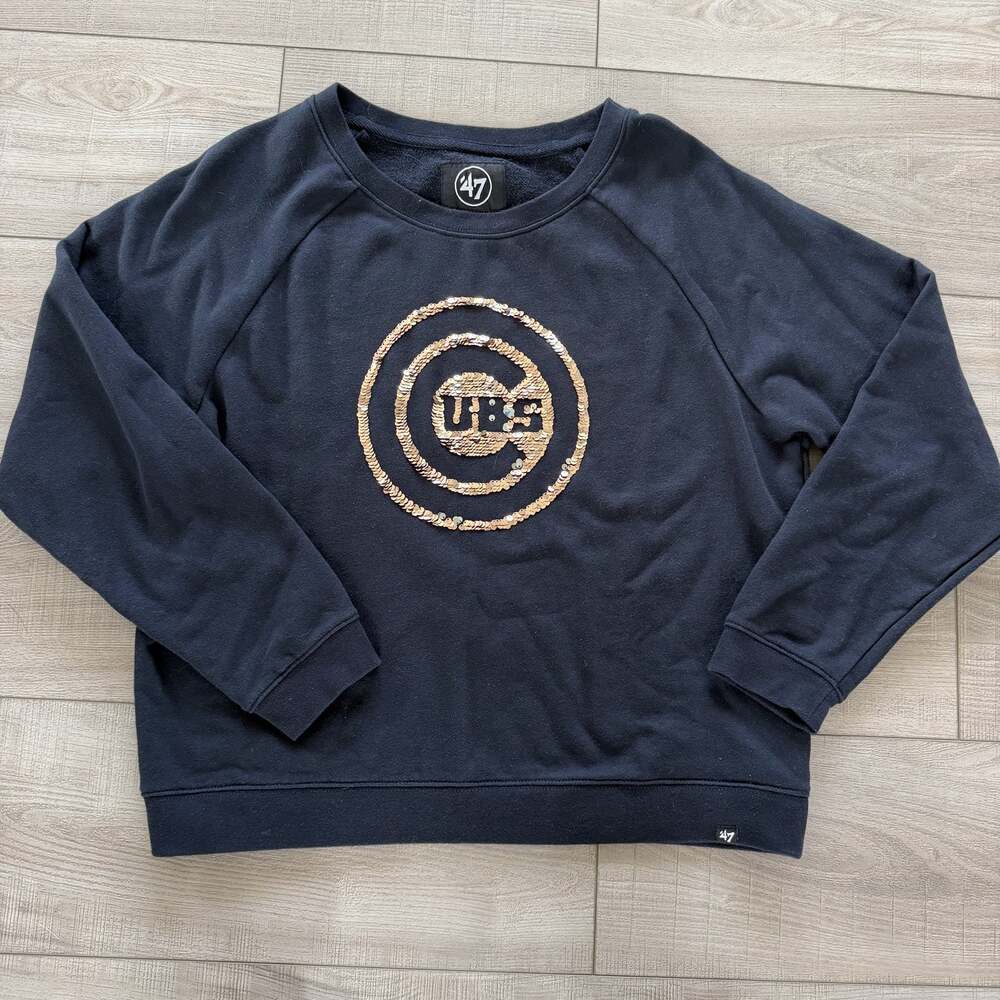 47 Brand Chicago Cubs Womens M Sequin Logo